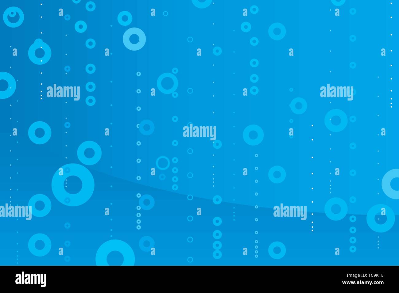 Vector illustration. Water background with bubbles in blue tones. Stock Vector