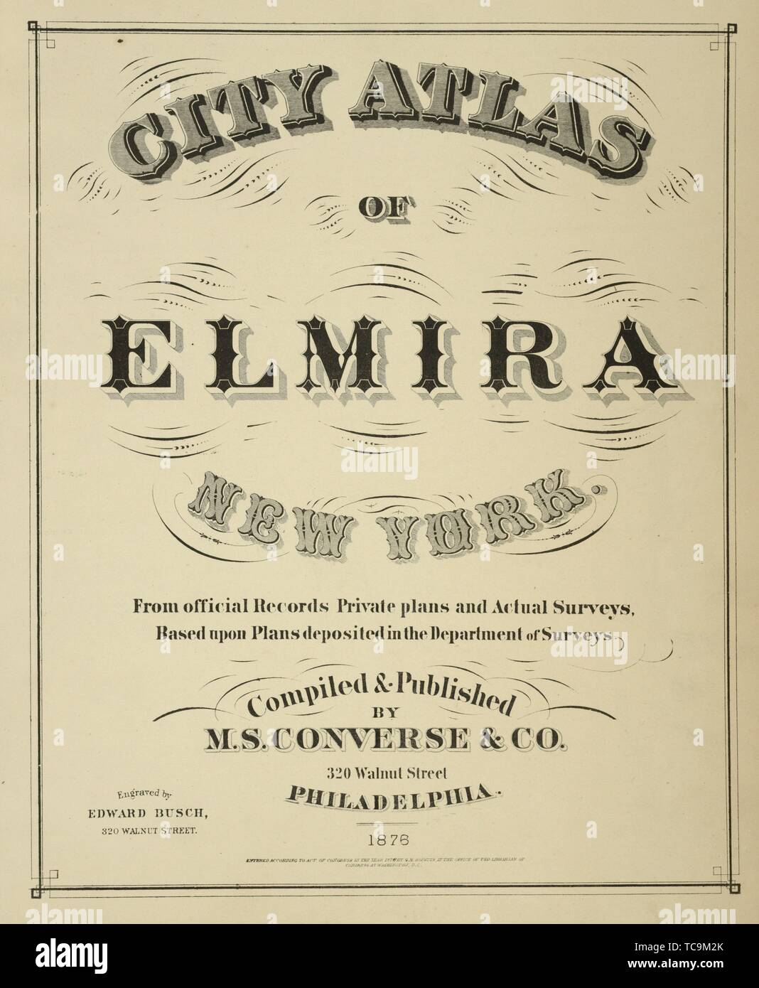 Map of elmira hi-res stock photography and images - Alamy
