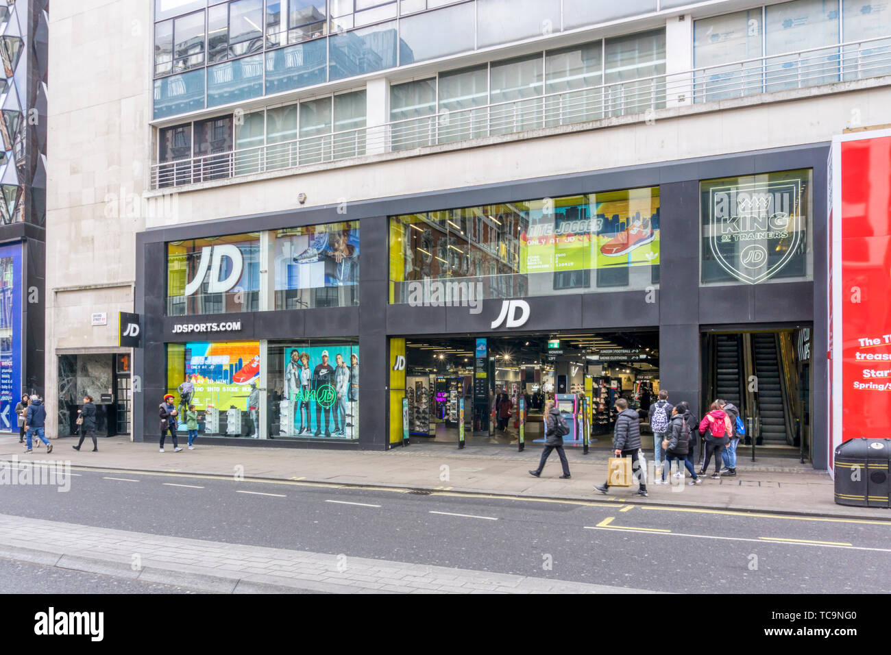 Branch of JD Sports in Oxford Street, London. Stock Photo