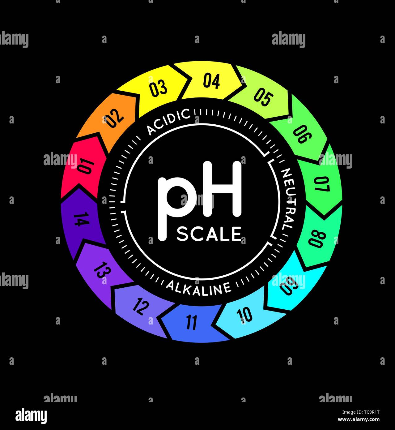 pH meter for measuring acid alkaline balance. infographics in the