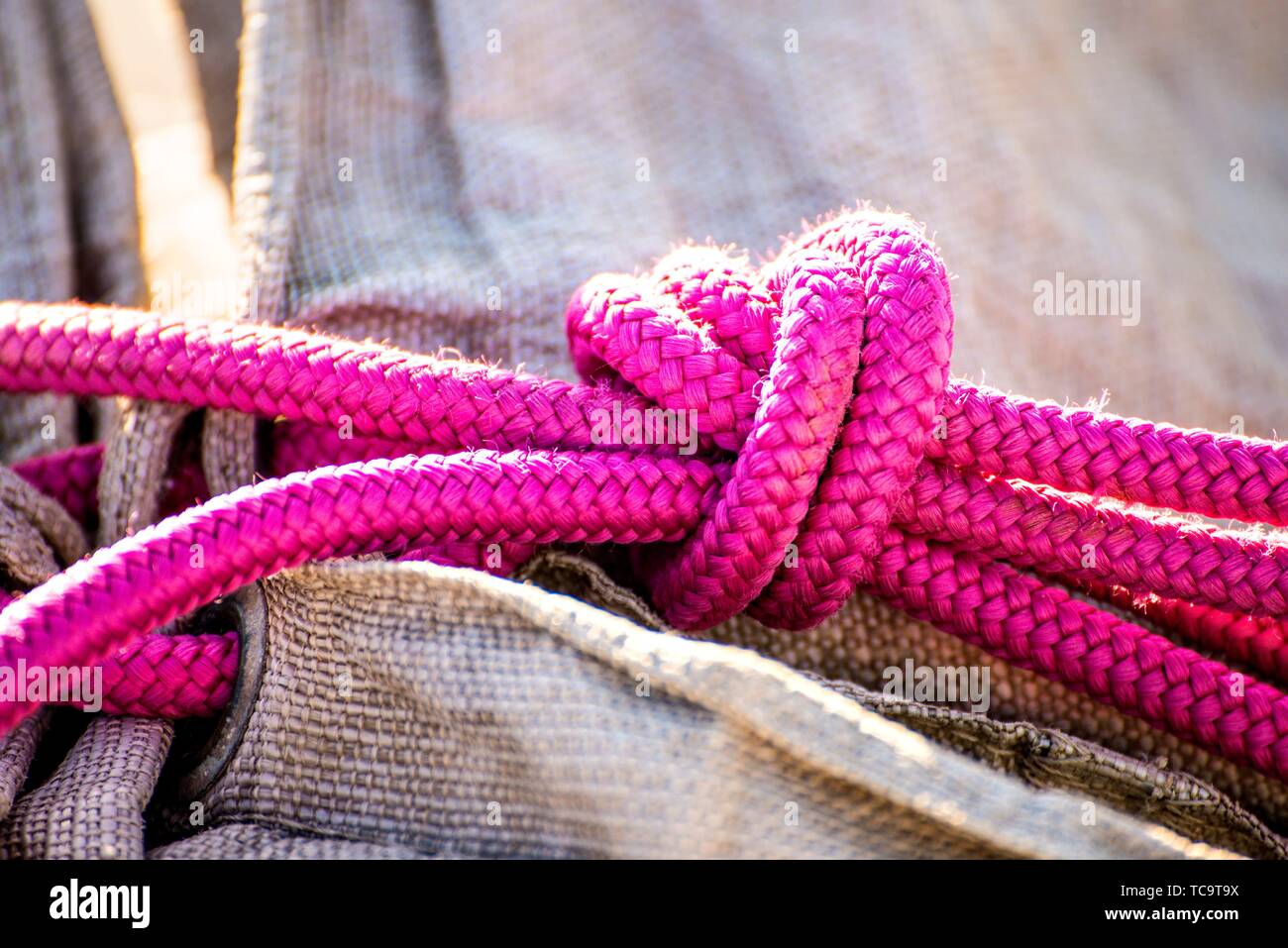 knot of a mooring line Stock Photo Alamy