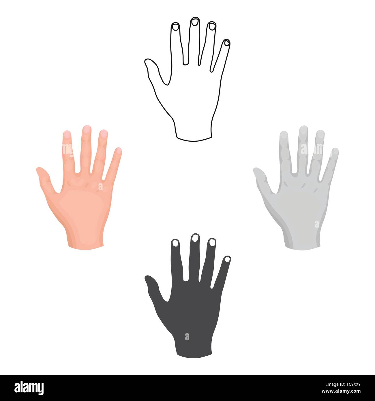 High five icon in cartoon,black style isolated on white background. Hand  gestures symbol vector illustration Stock Vector Image & Art - Alamy