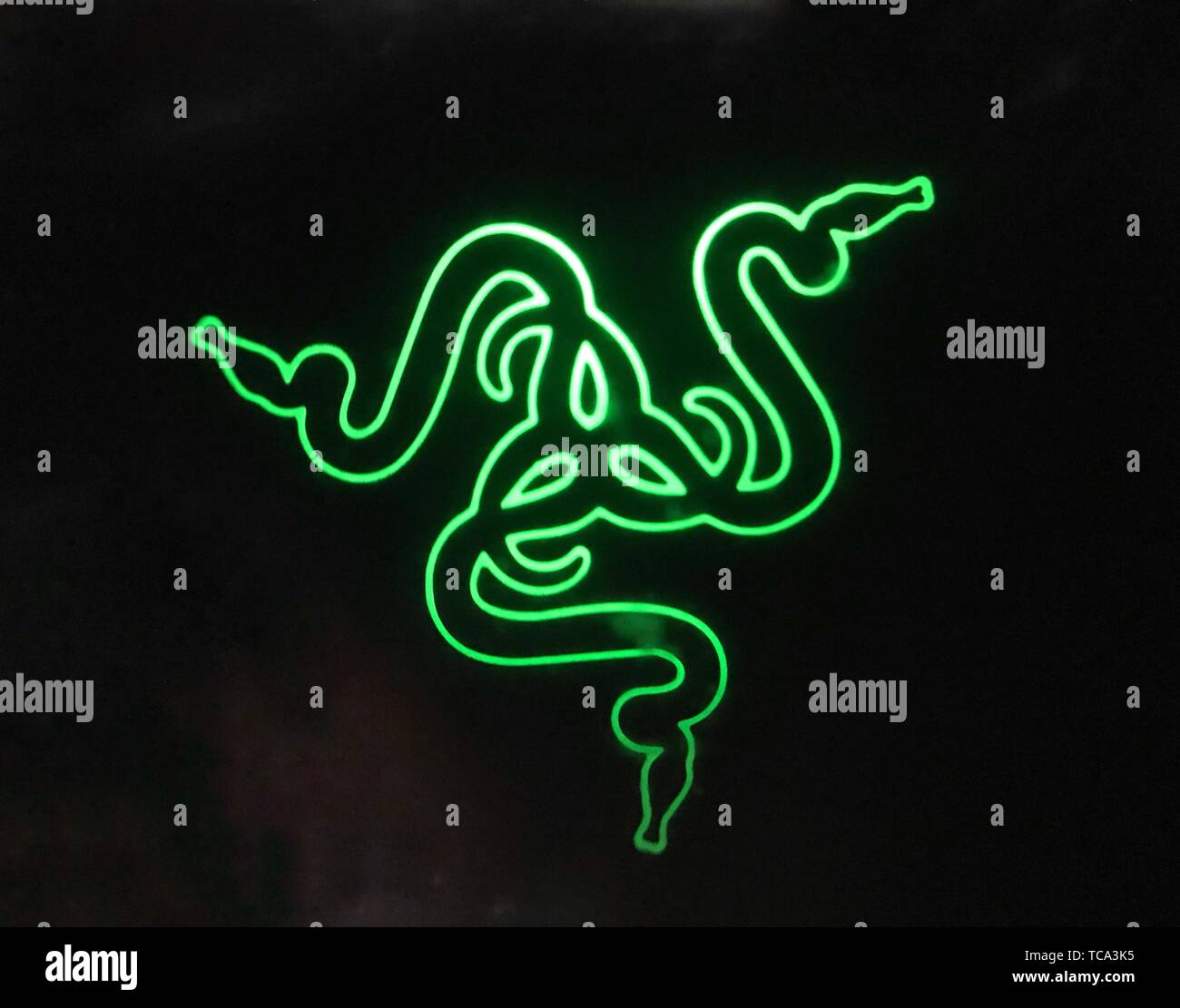 Thunder Snake Razer logo closeup Stock Photo Alamy