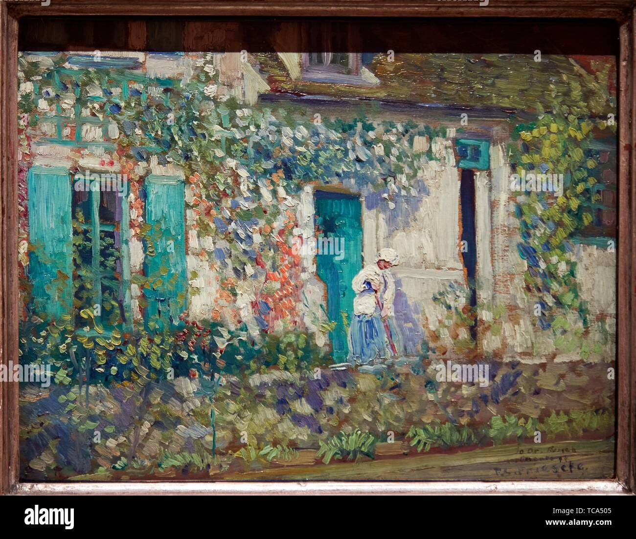 '''The House in Giverny'', 1912, Frederick Carl Frieseke, Thyssen Bornemisza Museum, Madrid, Spain, Europe Stock Photo