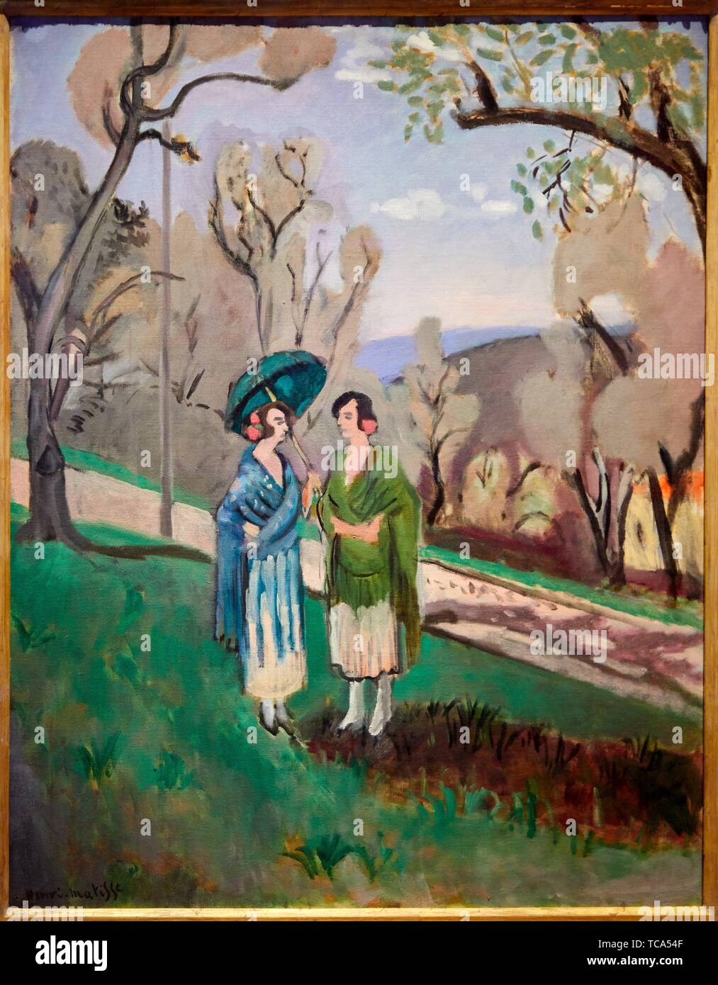 '''Conversation under the Olive Trees'', 1921, Henri Matisse, Thyssen Bornemisza Museum, Madrid, Spain, Europe Stock Photo