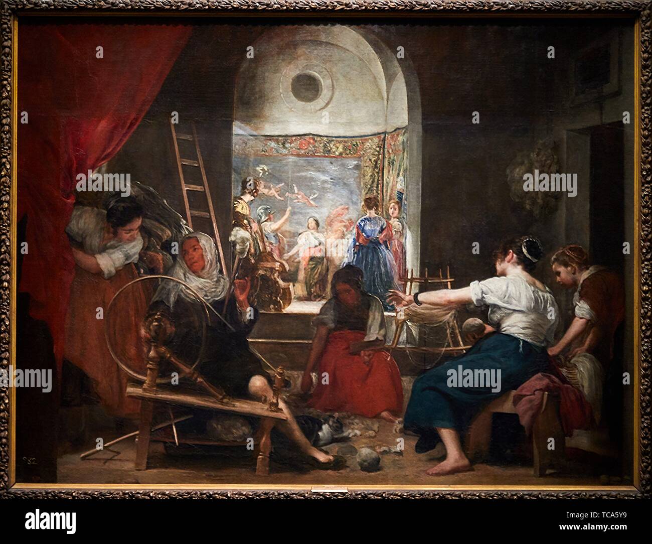 """The Spinners, or the Fable of Arachne"", 16551660, Diego Rodriguez