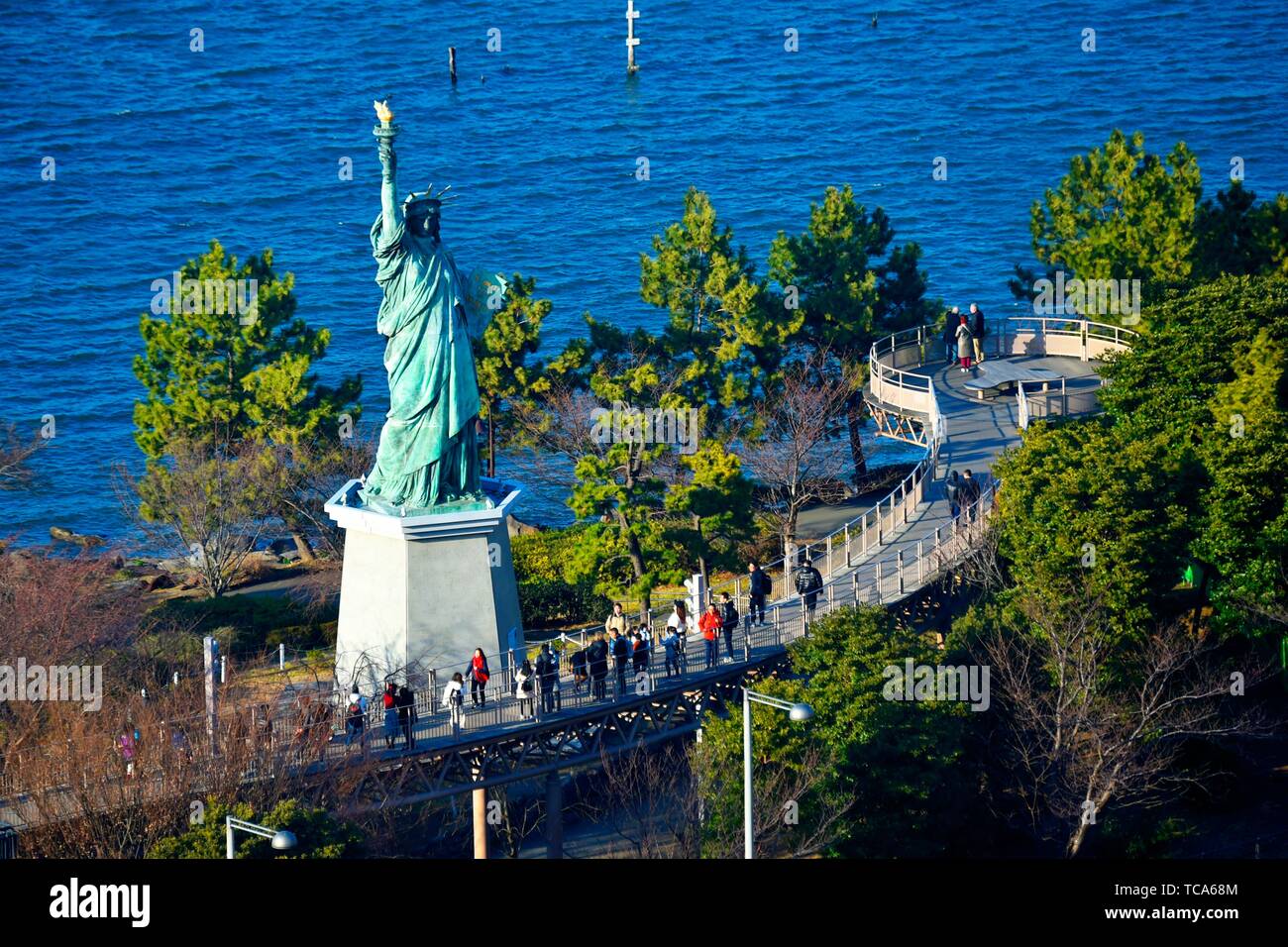 Statue of Liberty in Odaiba, Tokyo, Japan, Asia. Stock Photo