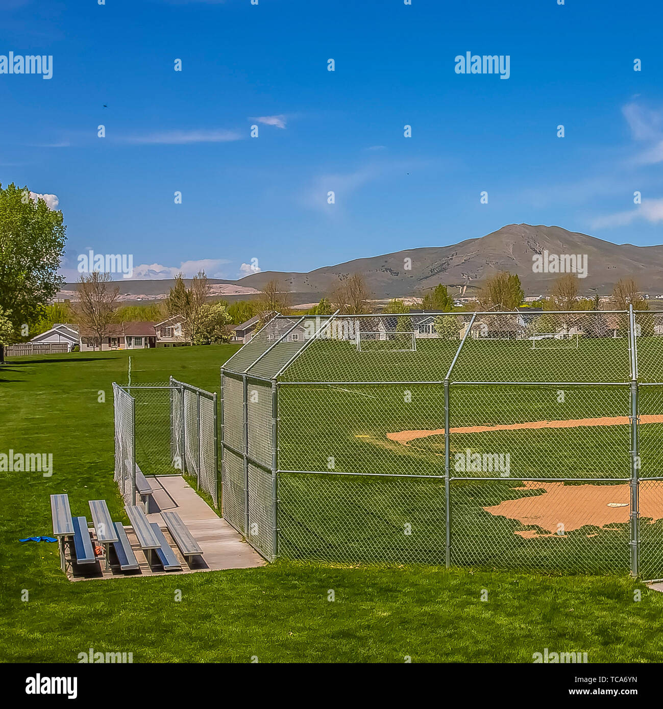 Baseball softball field bleachers hi-res stock photography and images ...