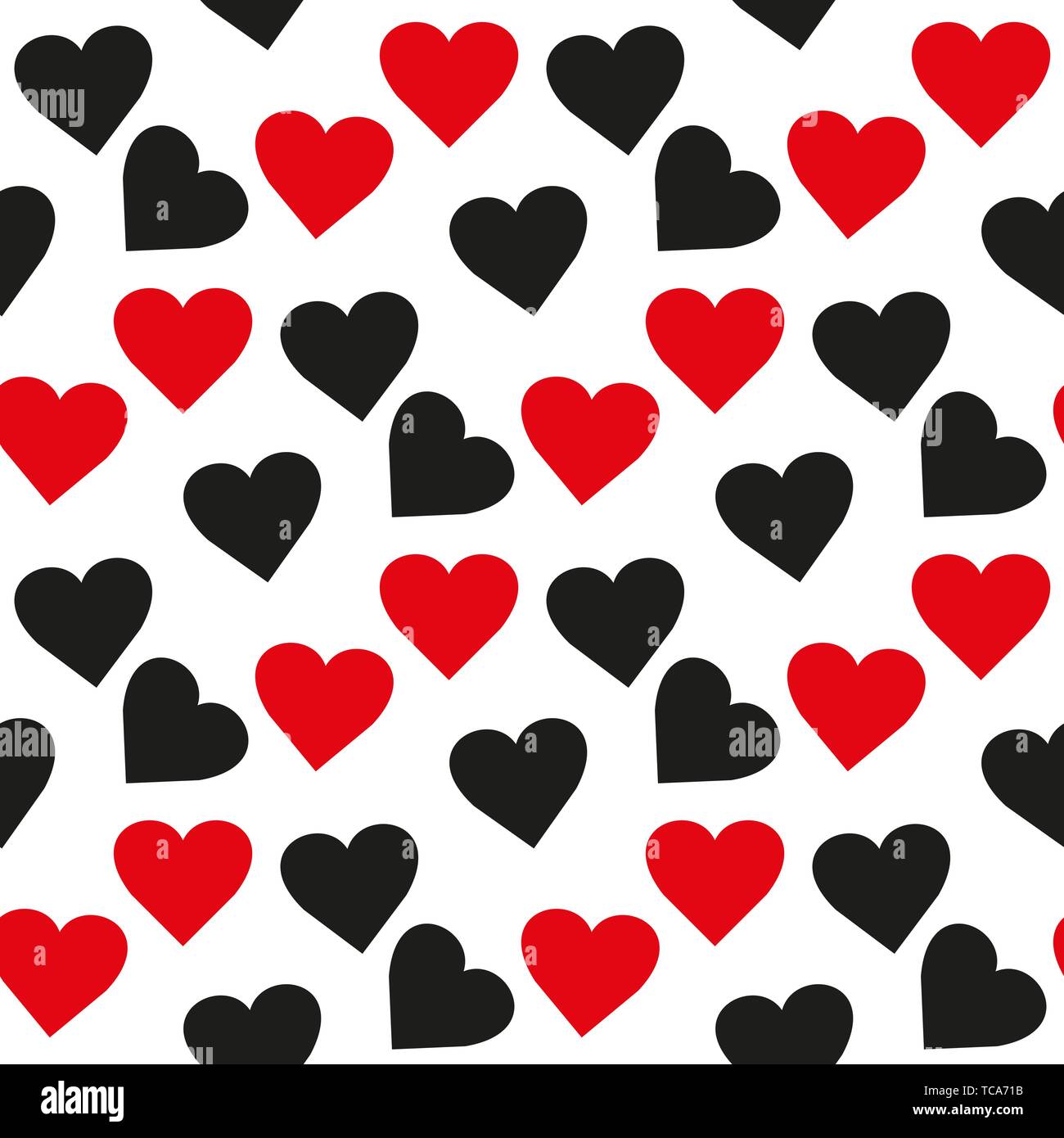 Black and red Heart seamless pattern. Colorful hearts. Packaging design for  gift wrap. Abstract geometric modern background. Vector   Stock Vector Image & Art - Alamy