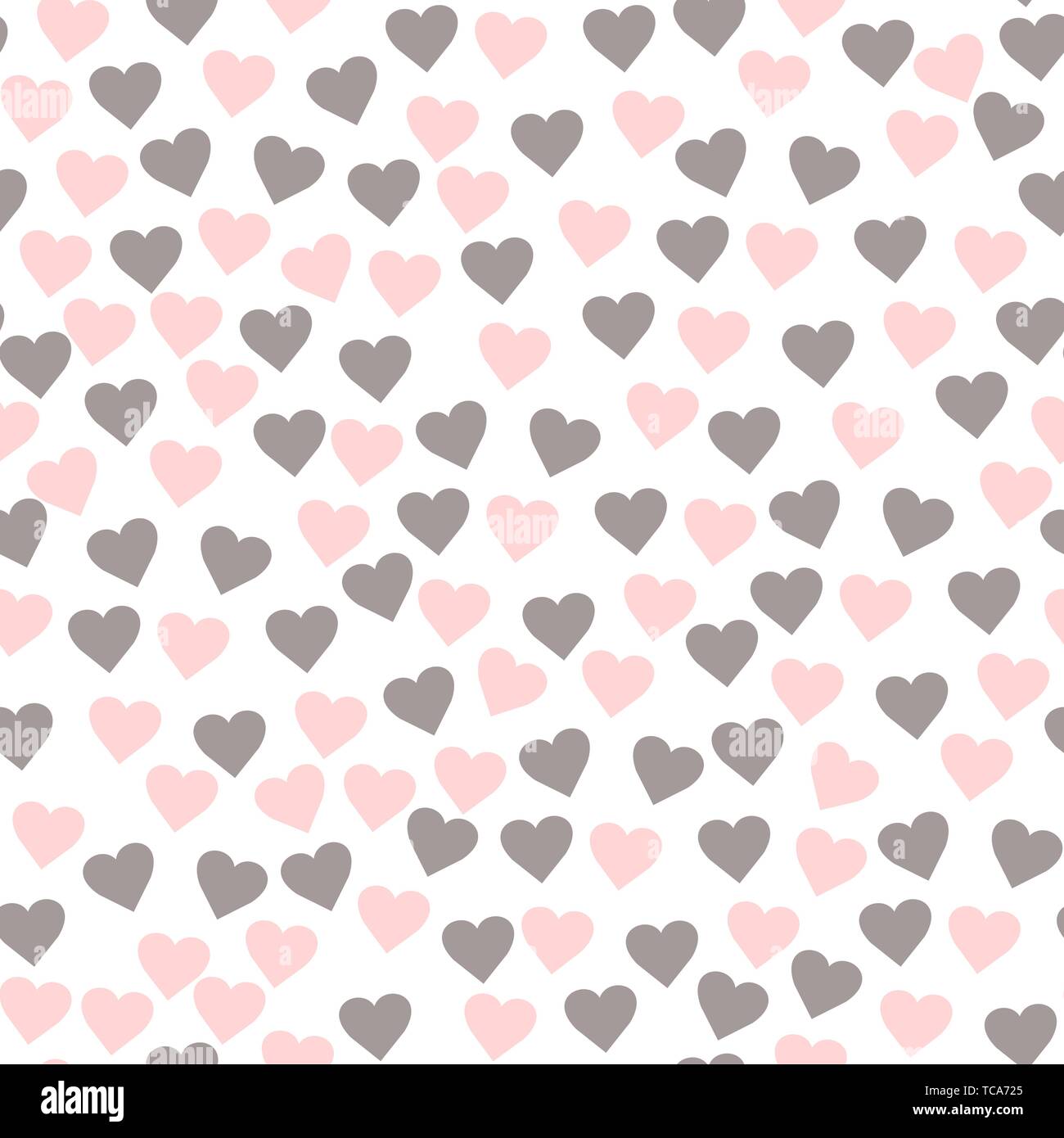 Background with different colored confetti hearts for valentine time. Seamless pattern. eps 10. Stock Vector