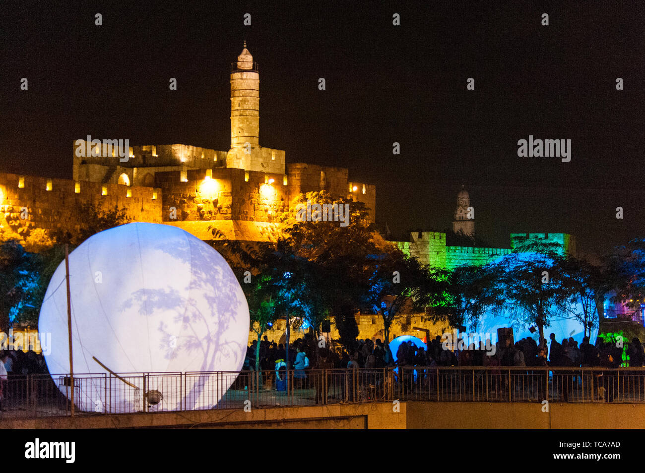 The Jerusalem Light Festival Stock Photo Alamy