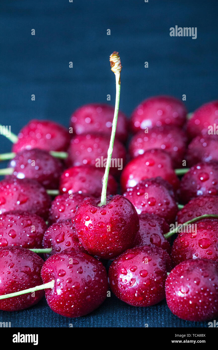 Fresh red cherries Stock Photo Alamy