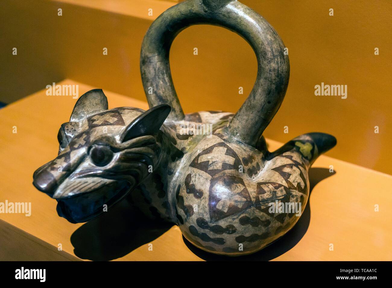 Peruvian Pre-Columbian ceramics, Lima Art Museum, Lima, Peru. Stock Photo