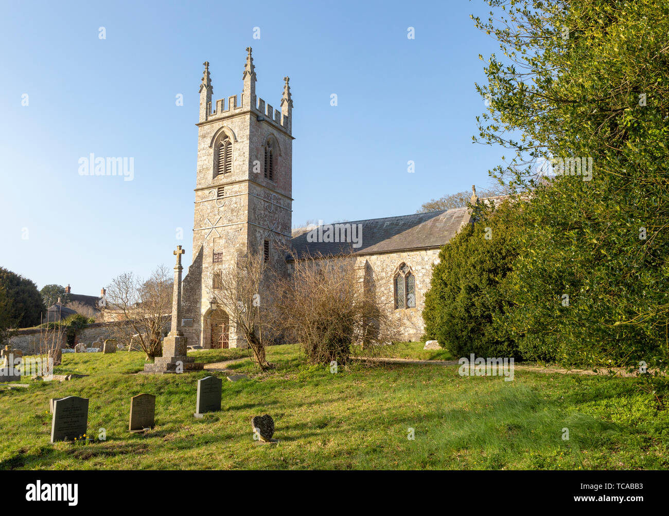 Church of Saint Nicholas, Fisherton Delamere, Wiltshire, England, UK Stock Photo