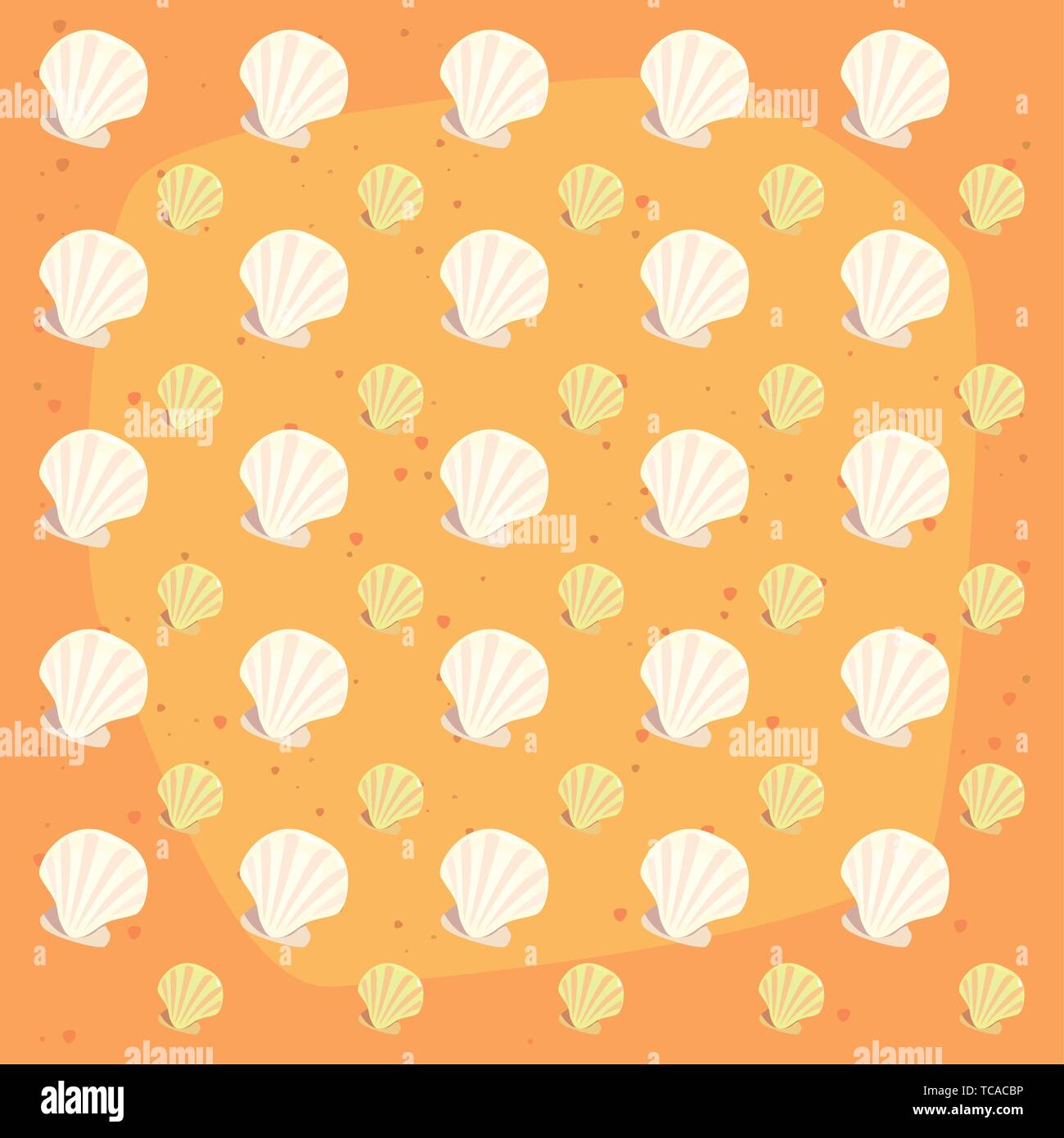 Summer Shell Vector summer time holiday background shell wildlife vector illustration Stock ...