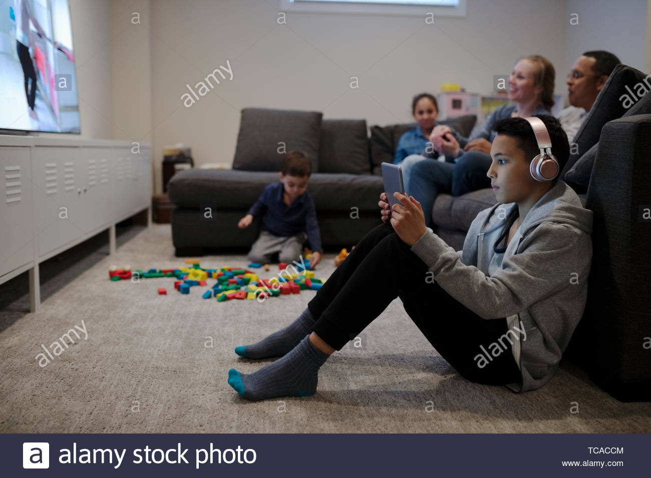 Mother son playing computer game hires stock photography and images