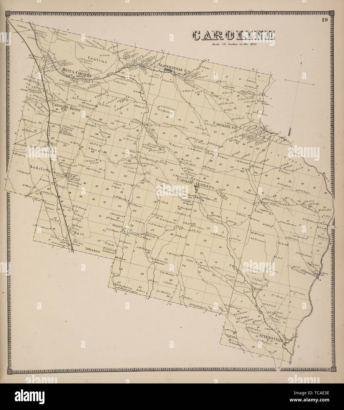 Caroline [Township]. Stone & Stewart (Author). Atlases of the United