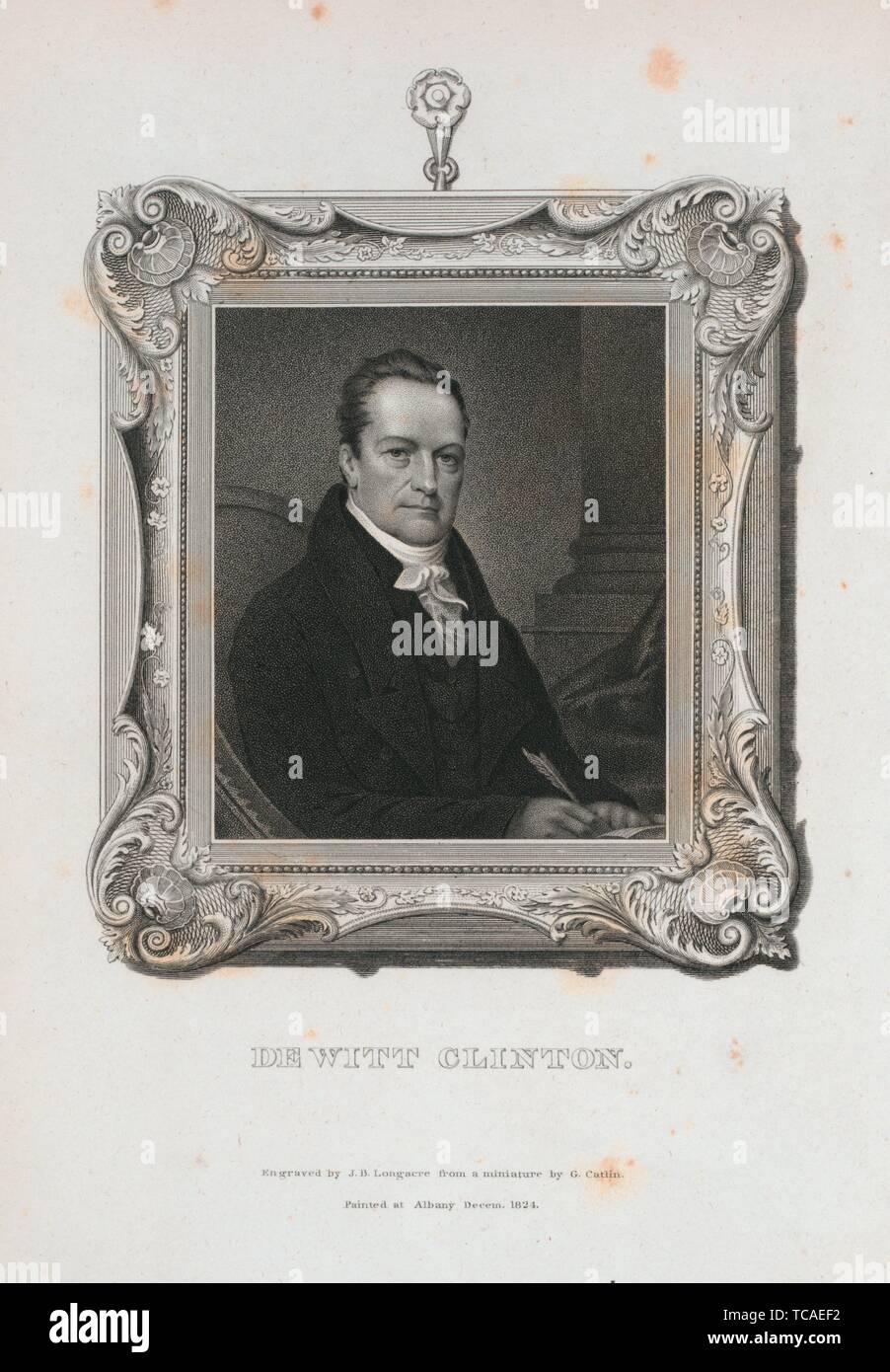 DeWitt Clinton. Longacre, James Barton (17941869) (Engraver). Emmet