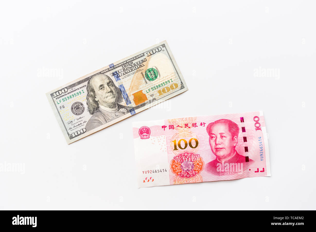 Download Creative Top View Flat Lay Of Chinese And American Cash Money Mockup And Copy Space On White Background In Minimal Style Concept Of Trade War Stock Photo Alamy