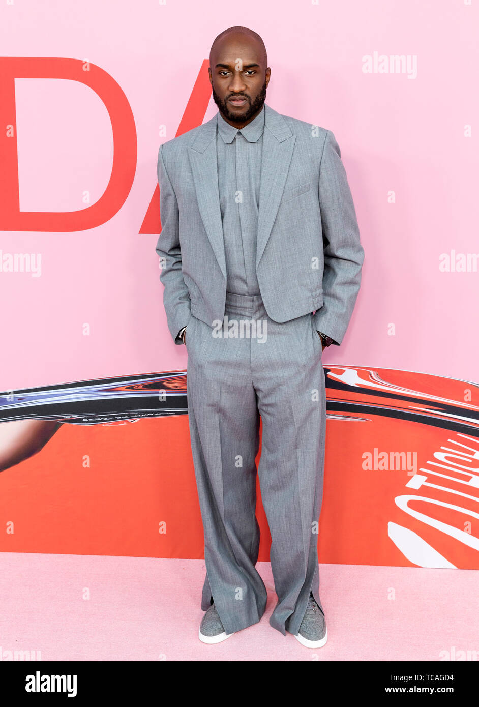 Kanye West and Virgil Abloh attending the Lollapalooza Music Festival at  Grant Park in Chicago Stock Photo - Alamy