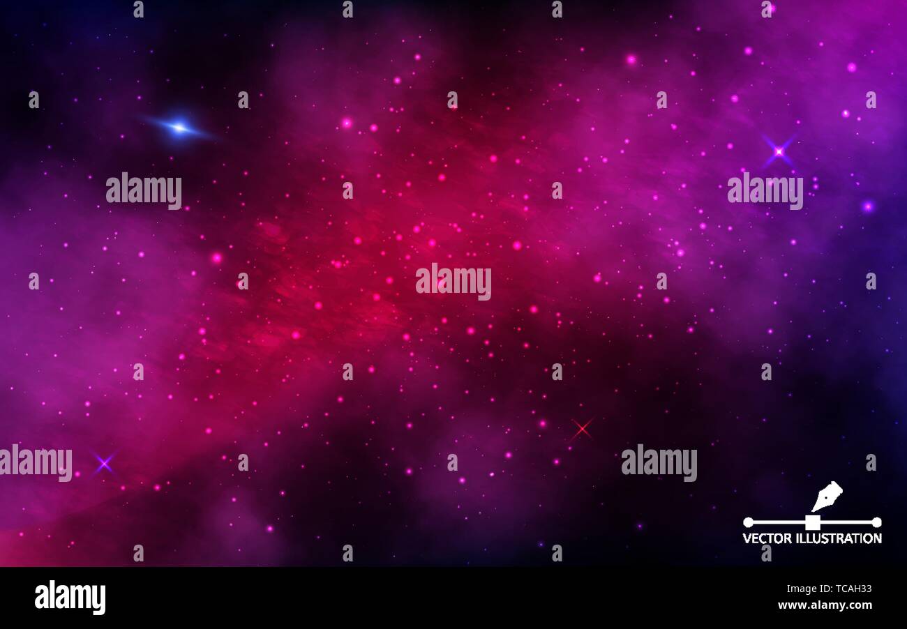 Space Background Cosmos With Nebula And Shining Stars Abstract Futuristic Backdrop Colorful Galaxy With Stardust And Milky Way Vector Illustration Stock Vector Image Art Alamy