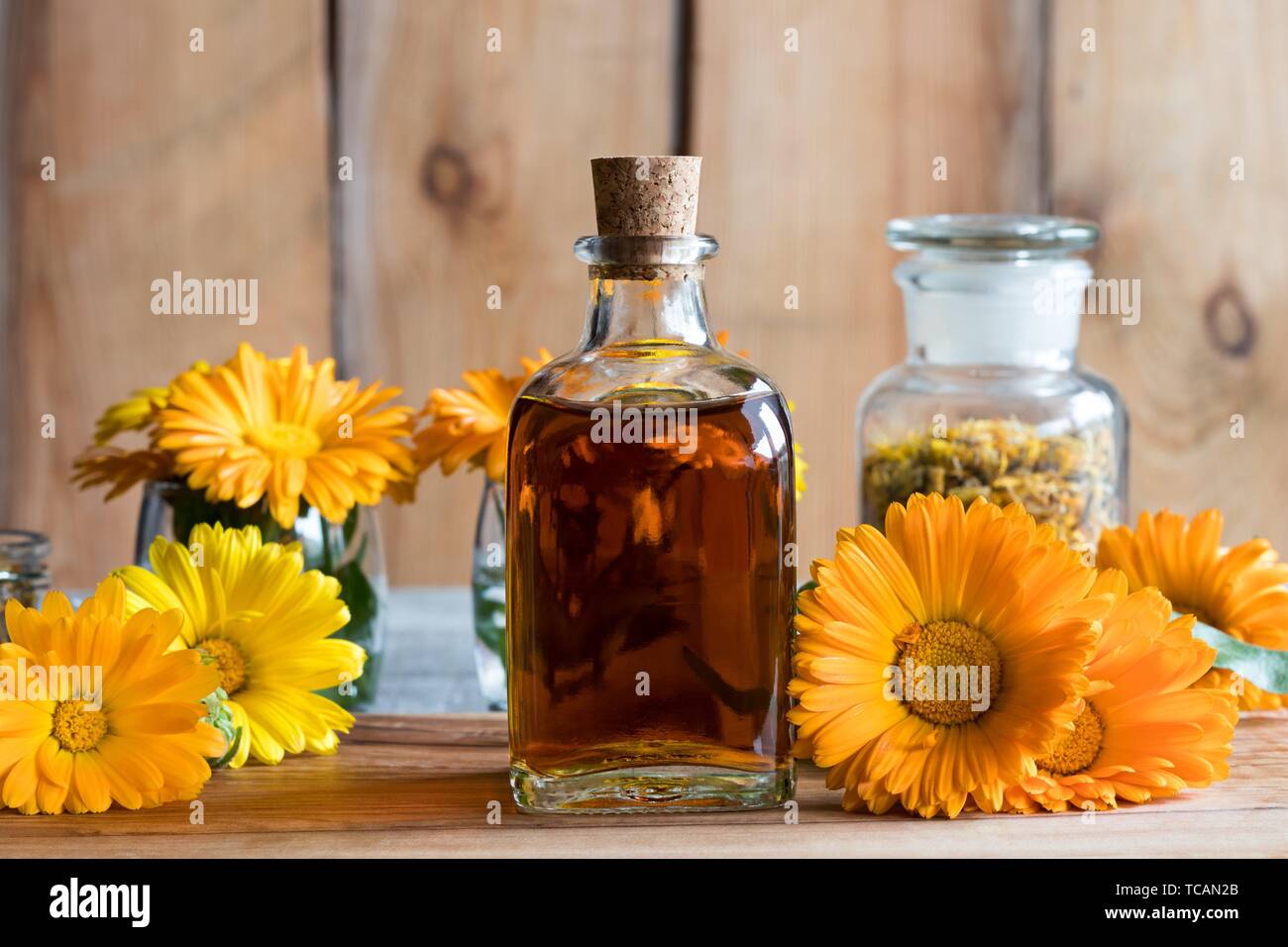 Download A Bottle Of Calendula Marigold Tincture With Orange And Yellow Calendula Flowers Stock Photo Alamy PSD Mockup Templates