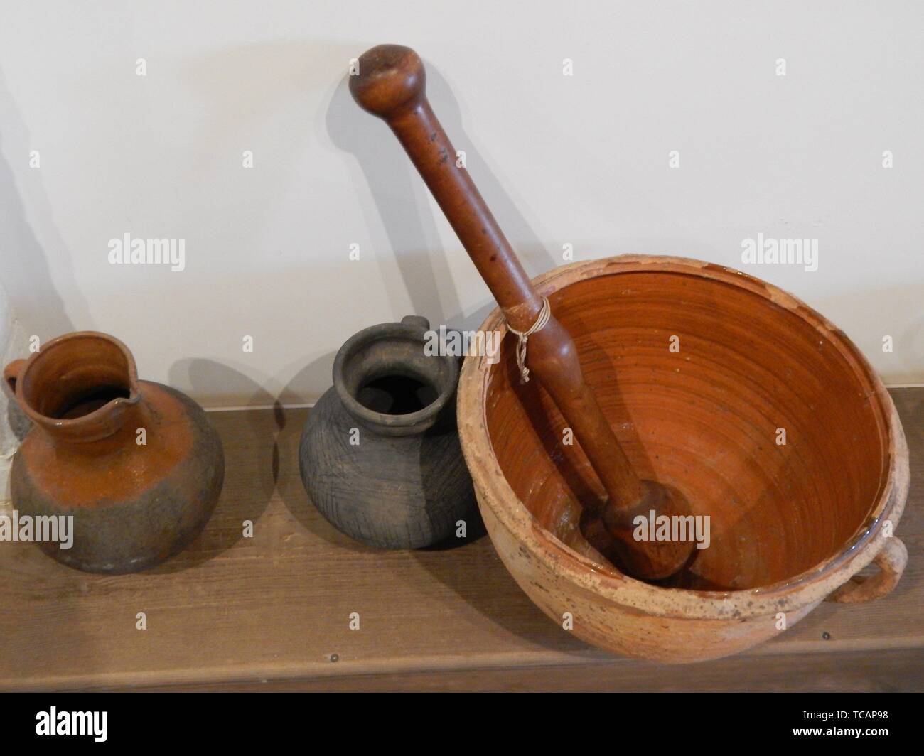 Vases, jugs and samovars for storing and preparing water Stock Photo