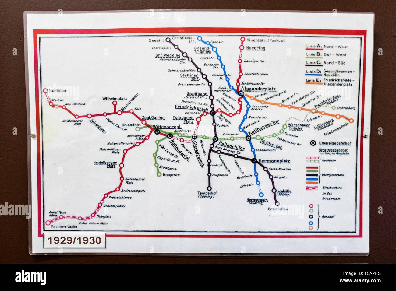 U Bahn Museum Berlin Transport Museum In One Of The Former Historic Control Rooms At The Olympia Stadium Metro Station Old 1929 1930 U Bahn Map Stock Photo Alamy