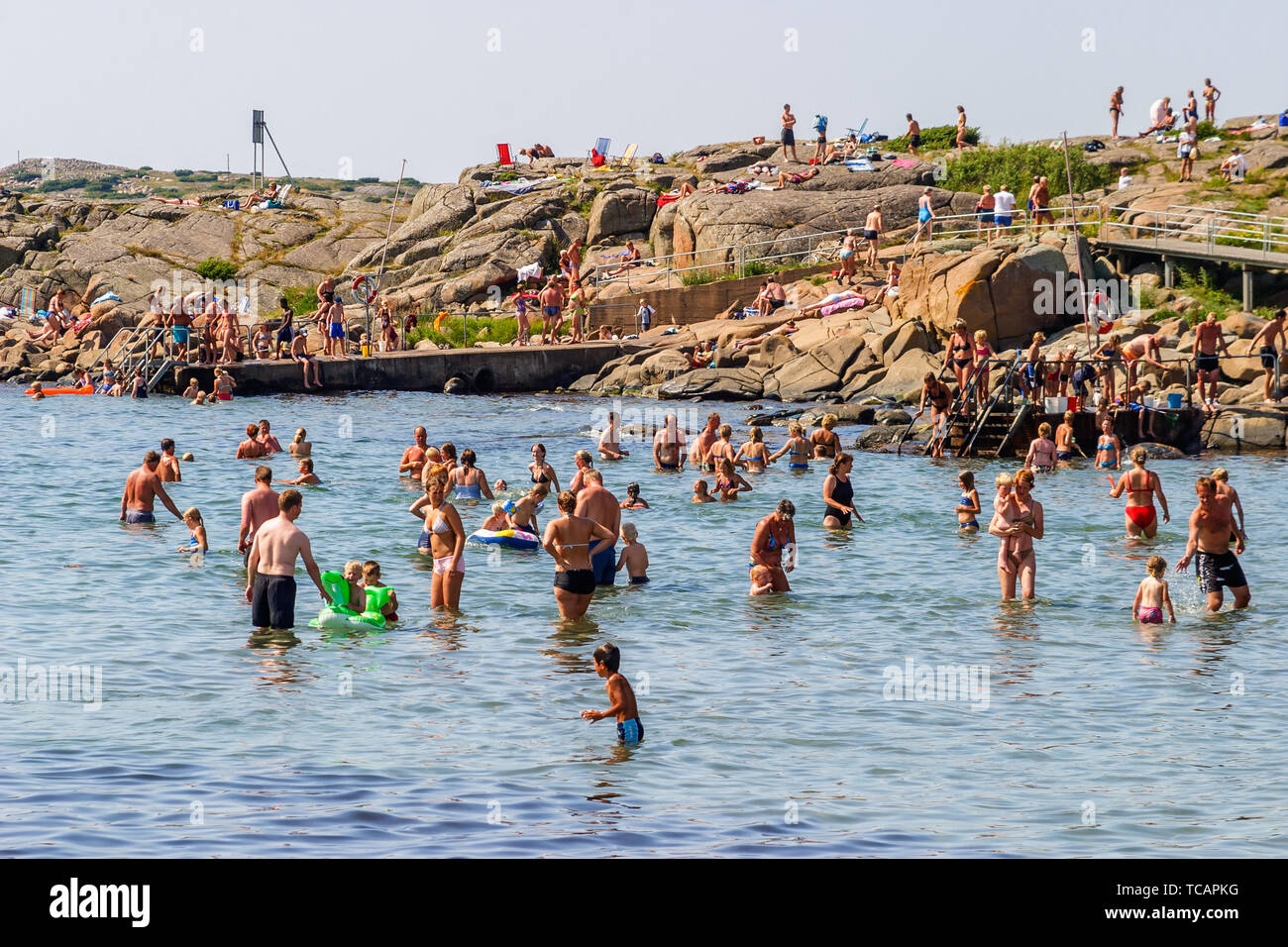 People bathing in the sea on the holiday Stock Photo - Alamy