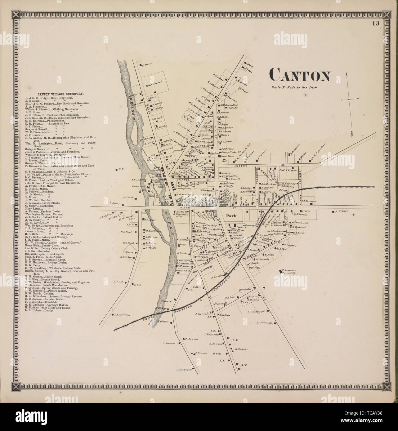 Canton new york map hires stock photography and images Alamy