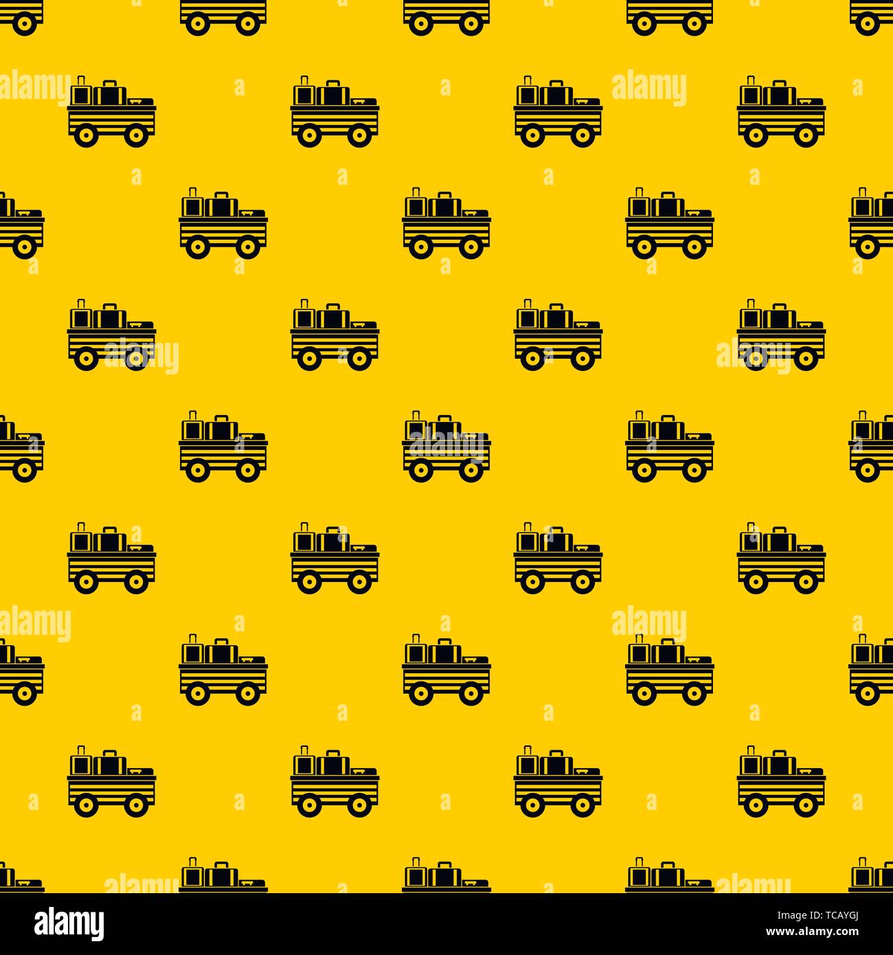 Service cart with luggage pattern vector Stock Vector