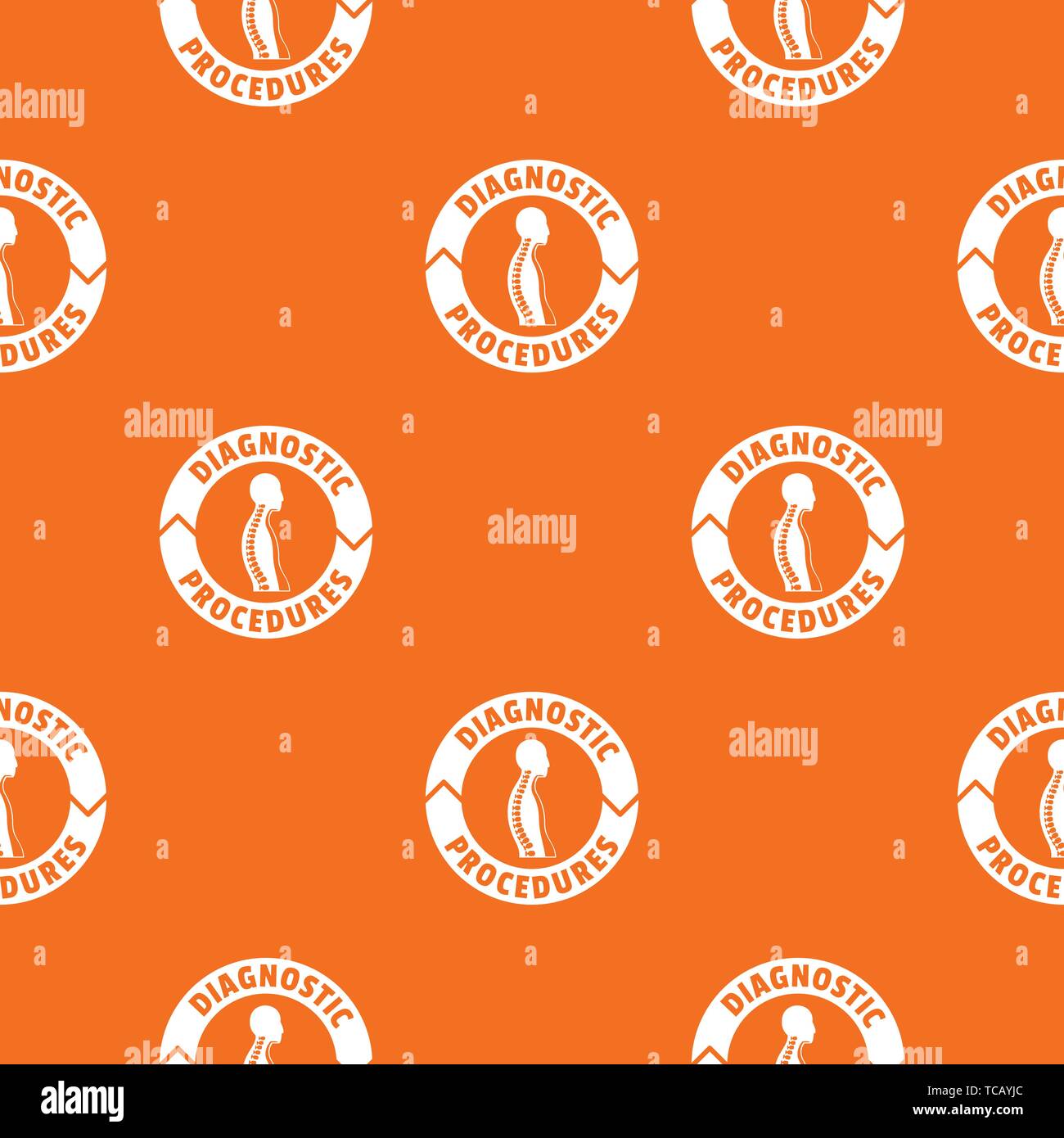 Diagnostic procedures pattern vector orange Stock Vector