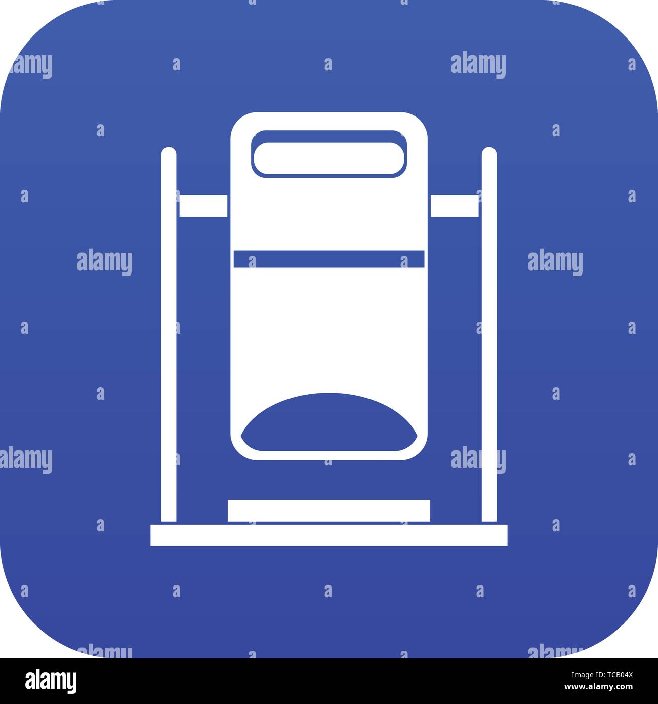 Swinging trashcan icon digital blue Stock Vector Image & Art - Alamy