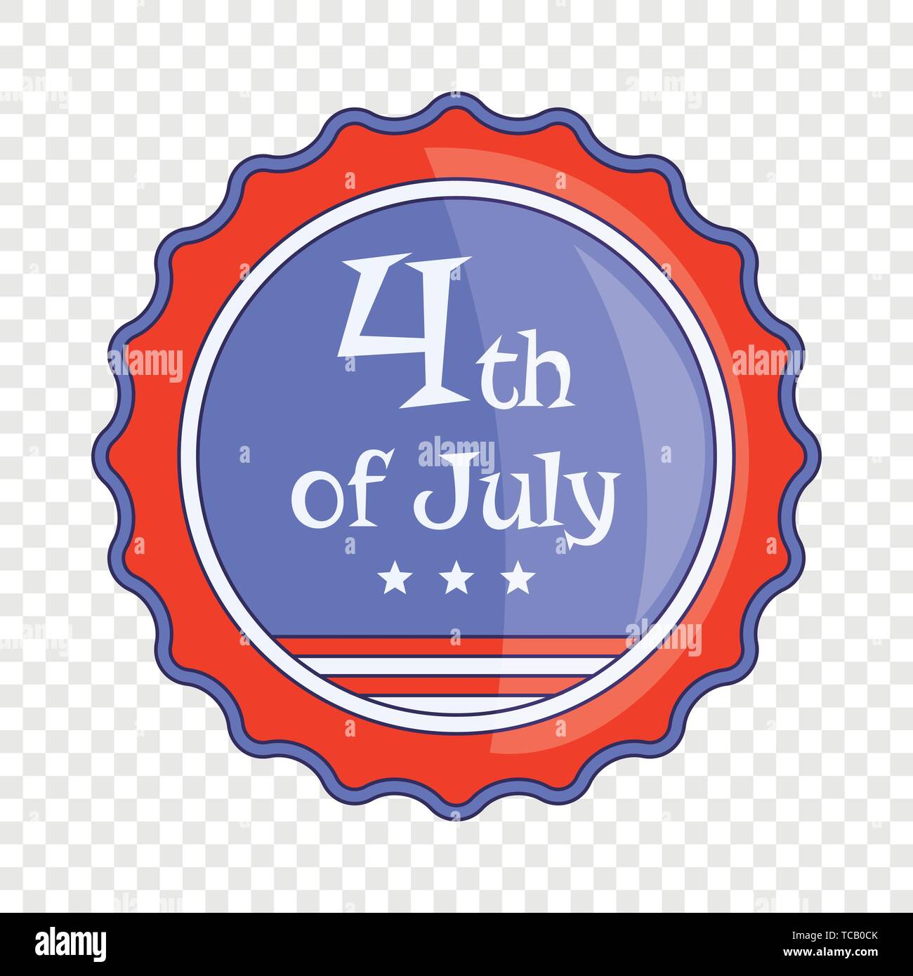 Independence day badge icon, cartoon style Stock Vector Image & Art - Alamy