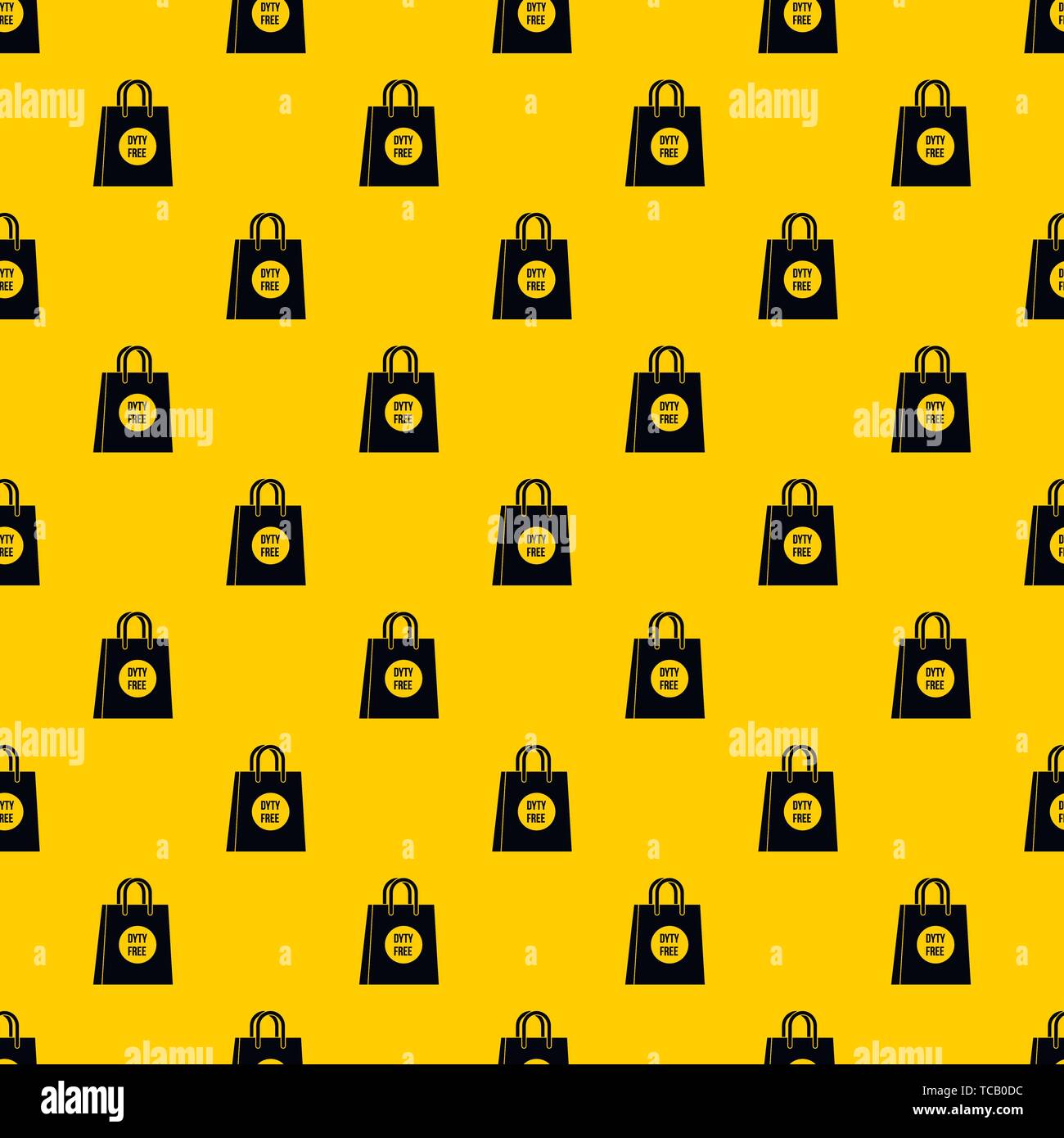 Duty free shopping bag pattern vector Stock Vector