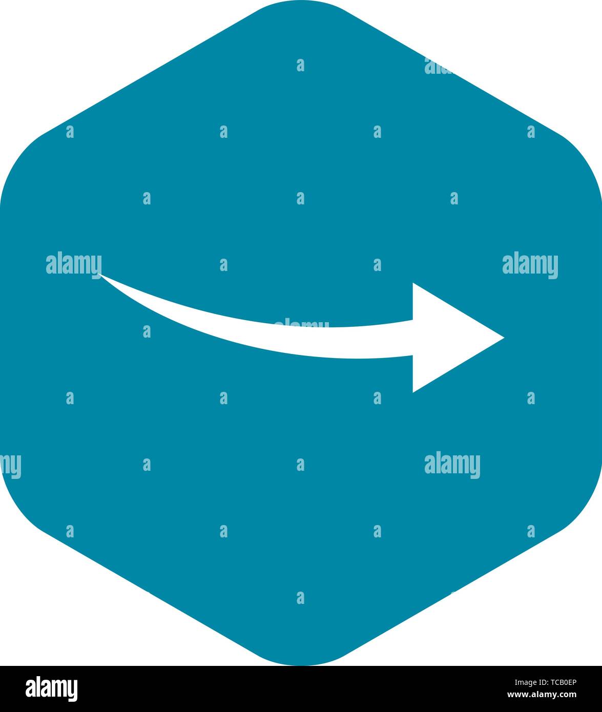 Curve arrow icon, simple style Stock Vector Image & Art - Alamy