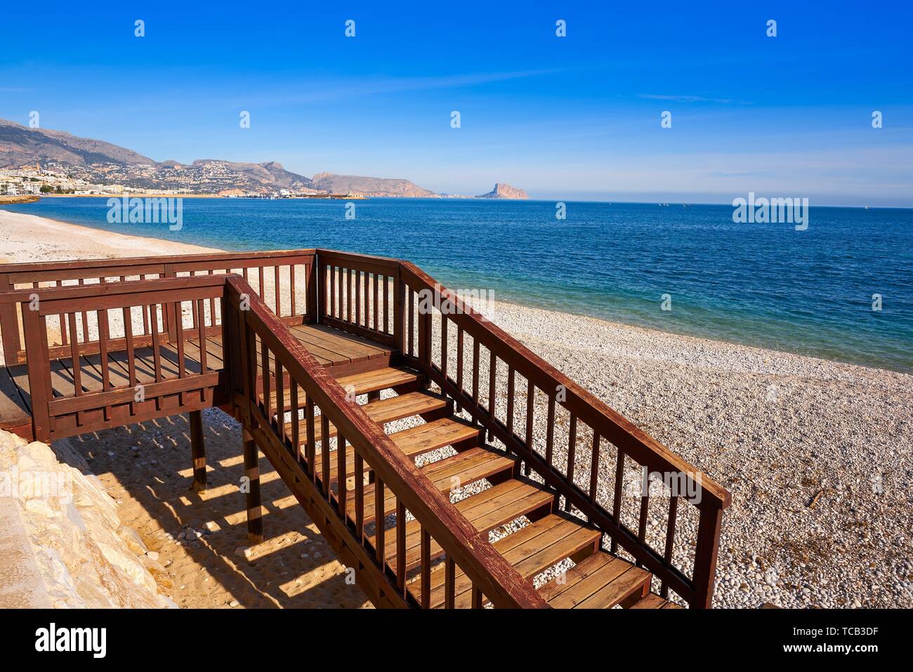 Altea Cap Blanc beach beside playa Albir of Alicante in Spain Costa Blanca  Stock Photo - Alamy