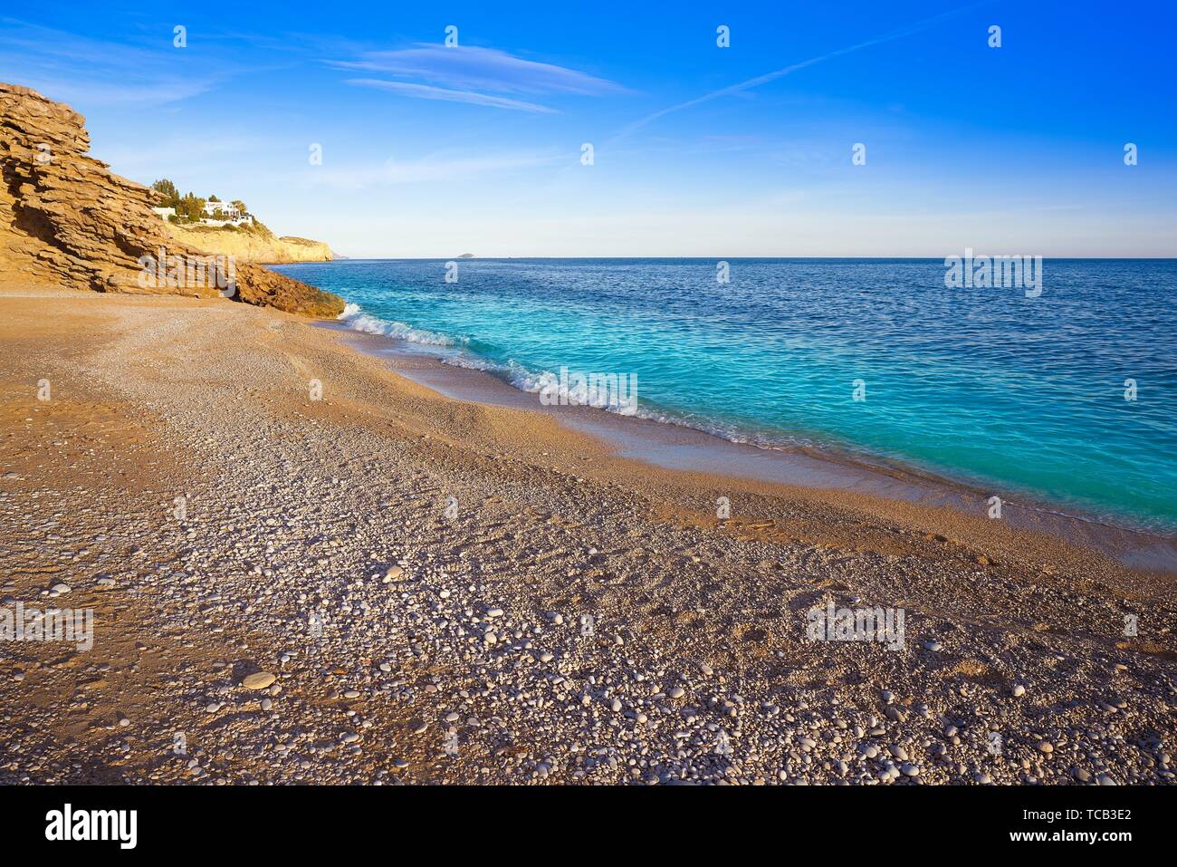 La Caleta Beach Playa In Villajoyosa Of Alicante In Spain Also