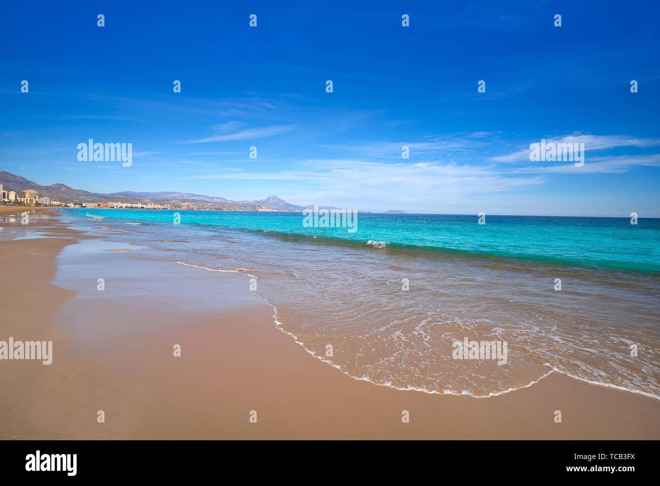El Campello beach Muchavista playa in Alicante at Costa Blanca of Spain  Stock Photo - Alamy