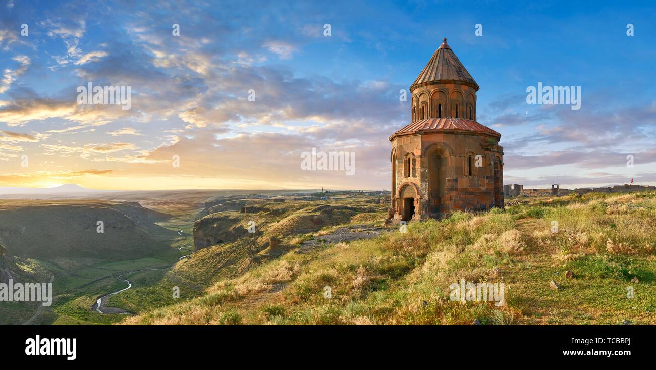 The Armenian church of St Gregory of the Abughamrents, Ani archaelogical site on the Ancient Silk Road , Anatolia, Turkey. Stock Photo