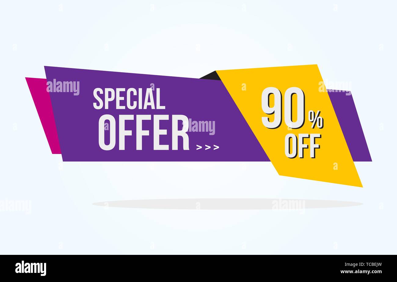 90 Discount With Special Offer Ribbon Sale Label With Advertisement Offer Design Template Modern Graphic Style Vector Illustration Stock Vector Image Art Alamy