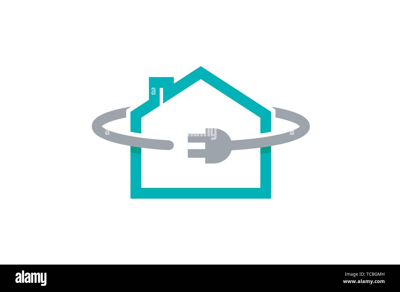 House Plug Power symbol logo vector design illustration Stock Vector