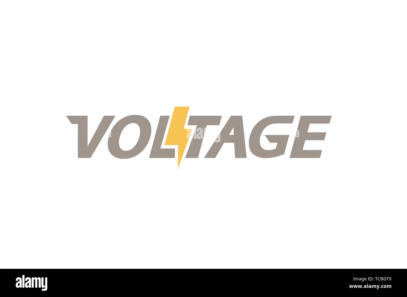 Creative Letter Voltage Text  Symbol Logo Vector Design Illustration Stock Vector