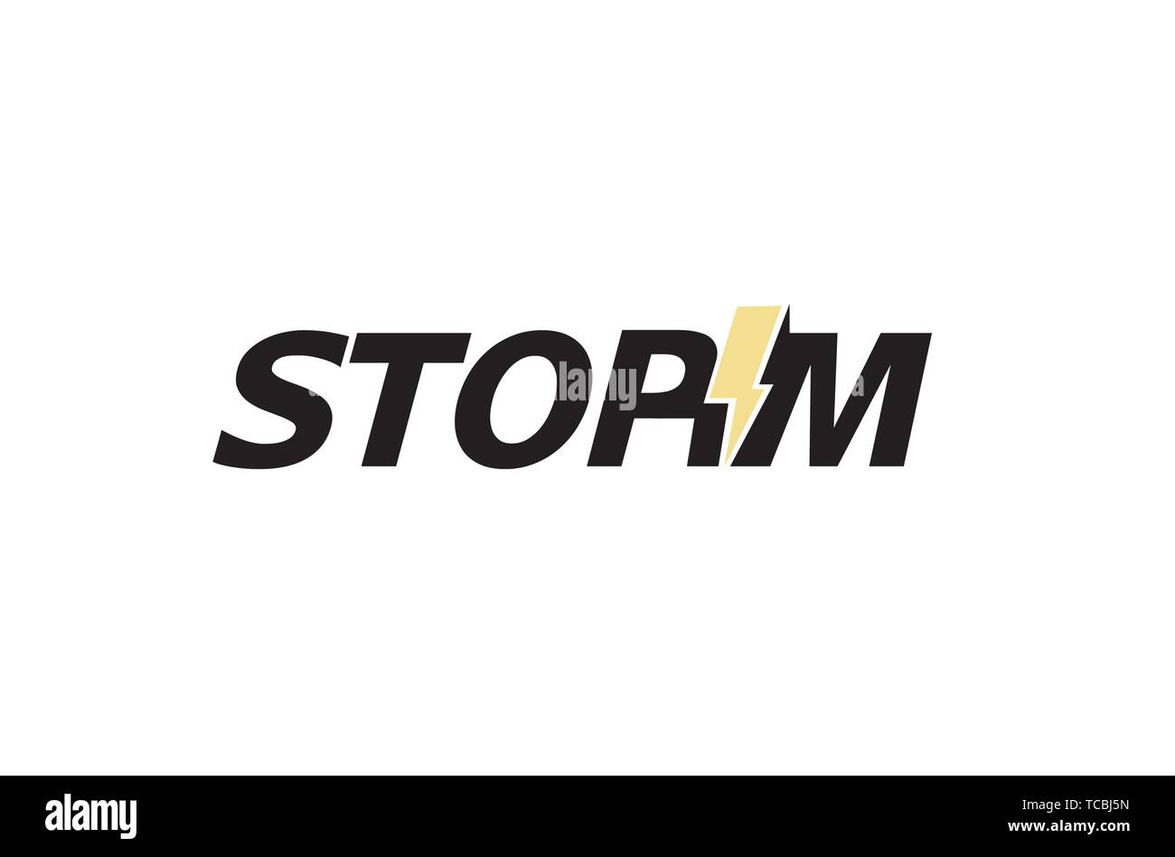 Creative Letter Storm Bolt Text Symbol Logo Vector Design Illustration Stock Vector