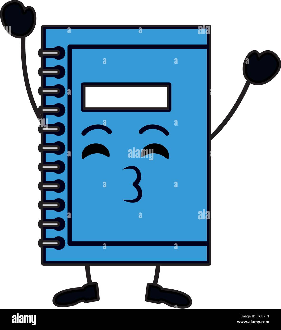 cute notebook kawaii character vector illustration Stock Vector Image ...