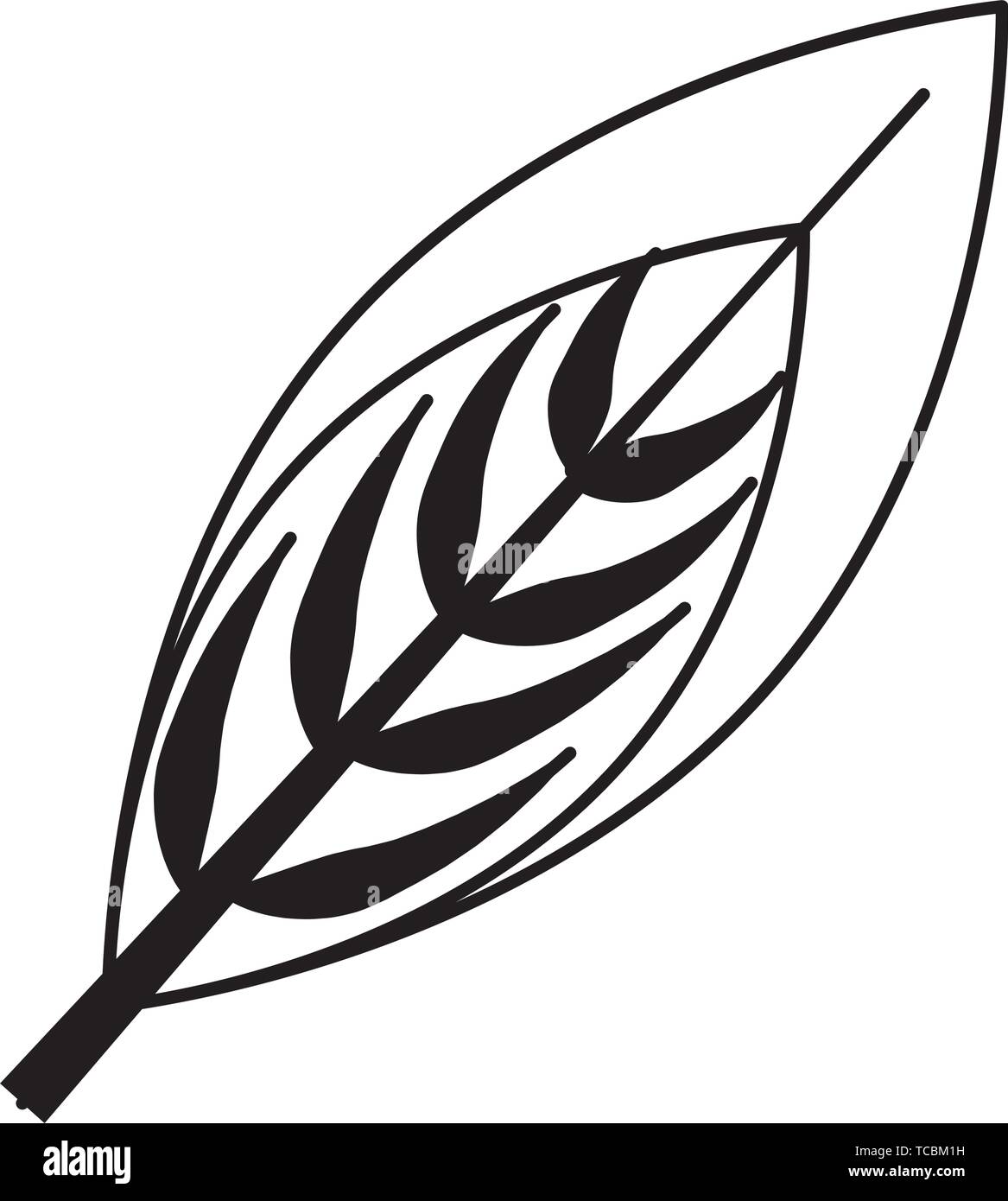 ecology leaf plant icon vector illustration Stock Vector Image & Art ...