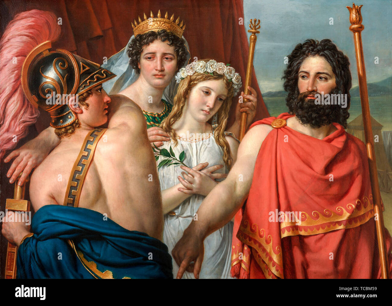 Jacques Louis David, The Anger of Achilles, painting, 1819 Stock Photo