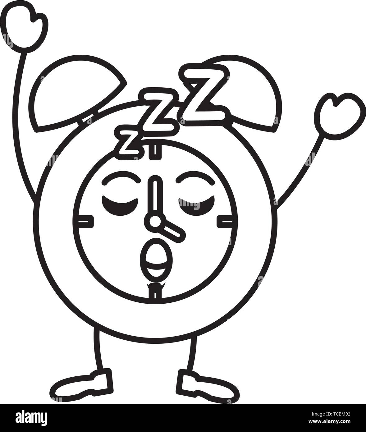 cute alarm clock kawaii character Stock Vector Image & Art Alamy