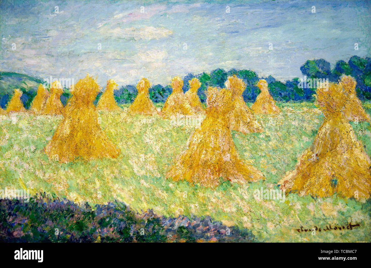 Claude Monet, The Young Ladies of Giverny, Sun Effect, landscape painting, 1894 Stock Photo