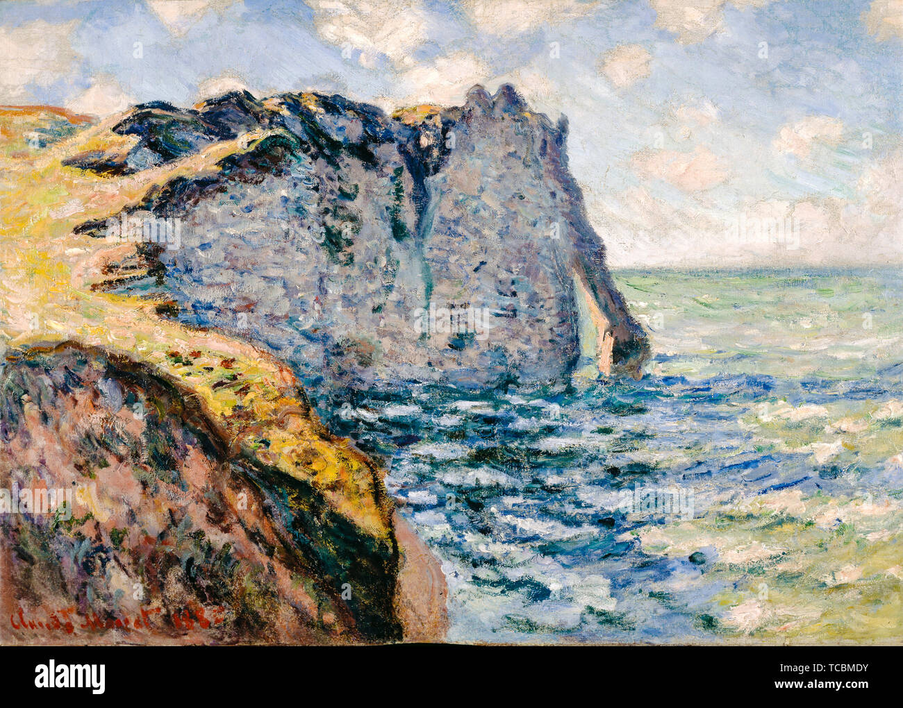 Claude Monet Landscape Claude Monet The Cliff Of Aval Etrtat Landscape Painting 1885 TCBMDY
